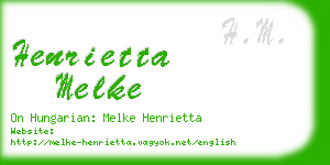 henrietta melke business card